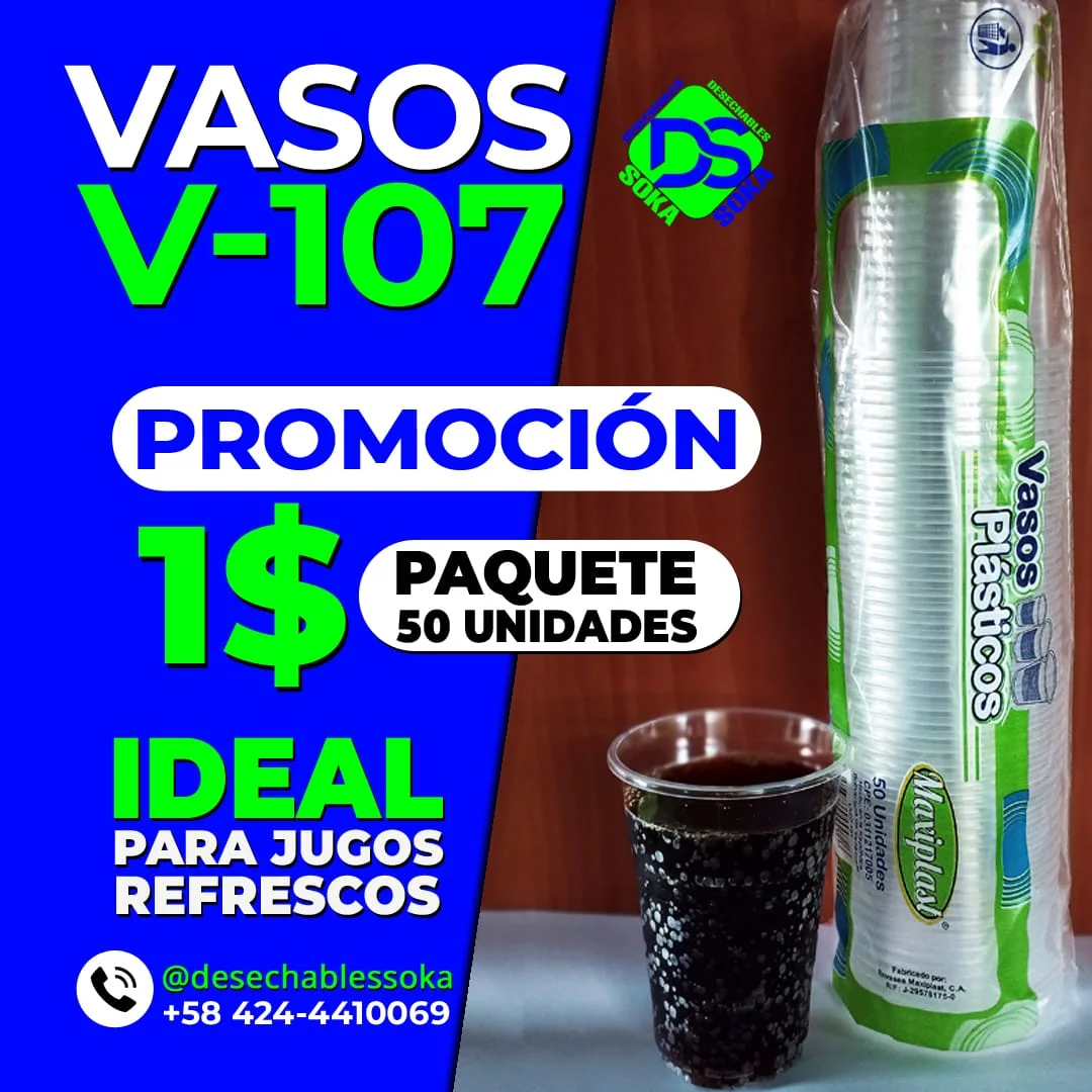 Imagen de Vasos Plasticos Desechables 10 oz o 107