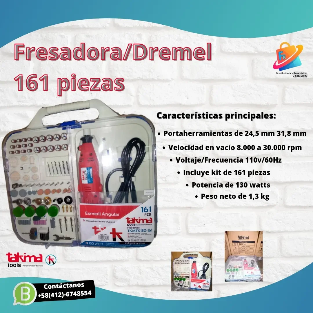 Imagen de Fresadora/Dremel takima 161 piezas