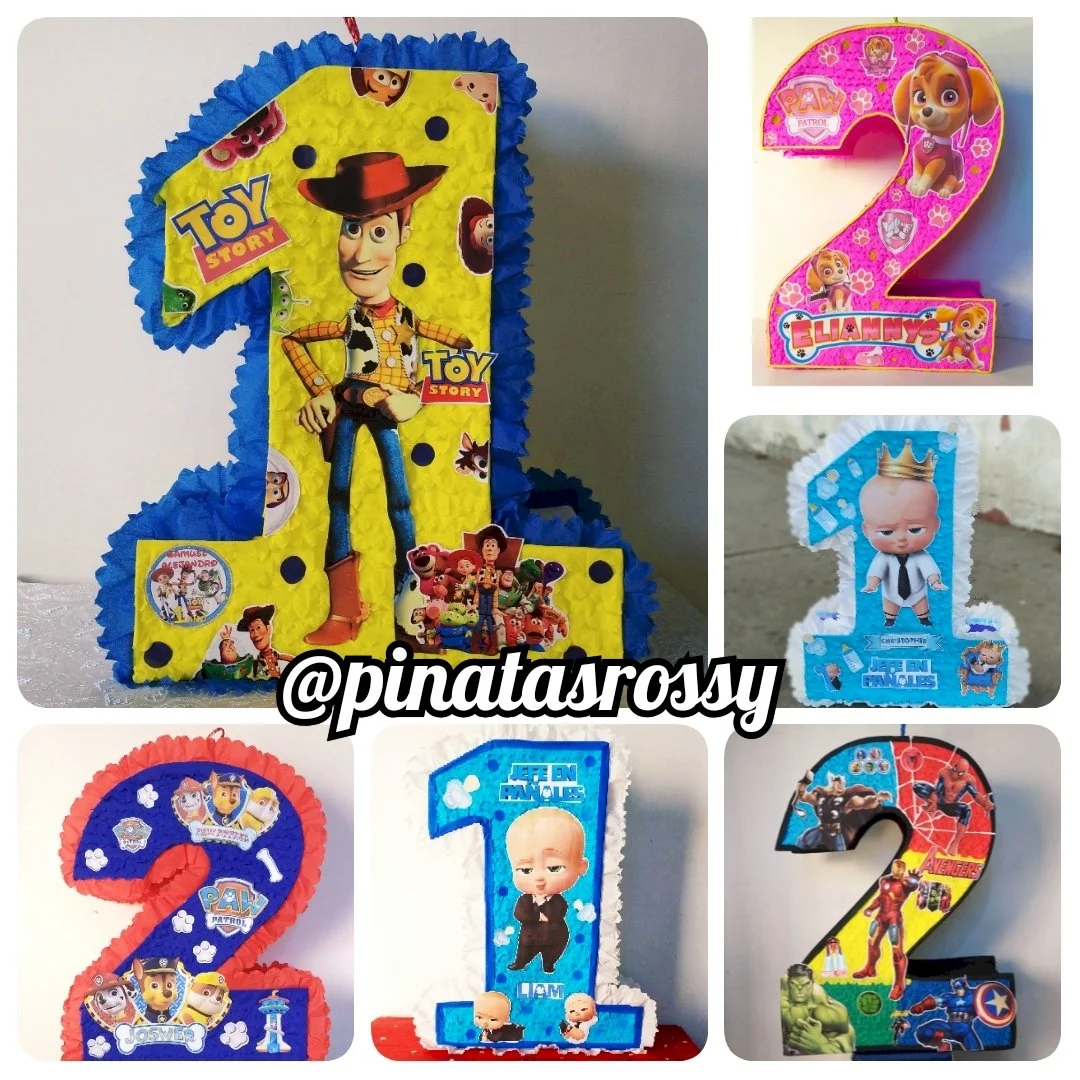 Imagen de Piñata de número personalizada
