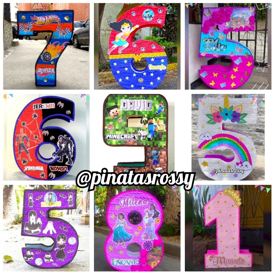 Imagen de Piñata de número personalizada