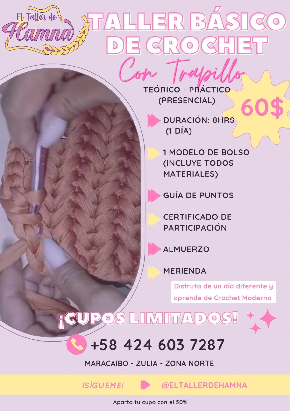 Imagen de Taller Básico de Crochet con Trapillo 🧶