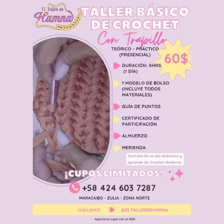 Imagen de Taller Básico de Crochet con Trapillo 🧶