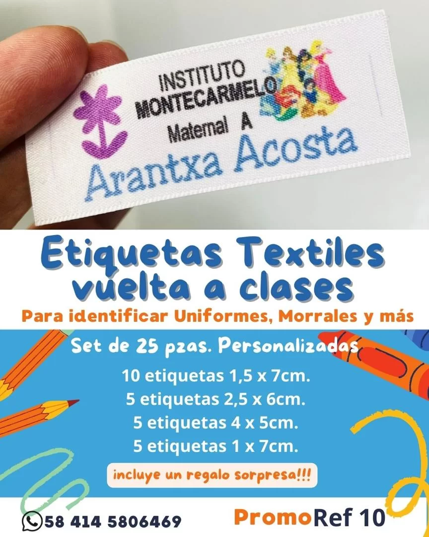 Imagen de Primo Etiquetas Textiles regreso a clases