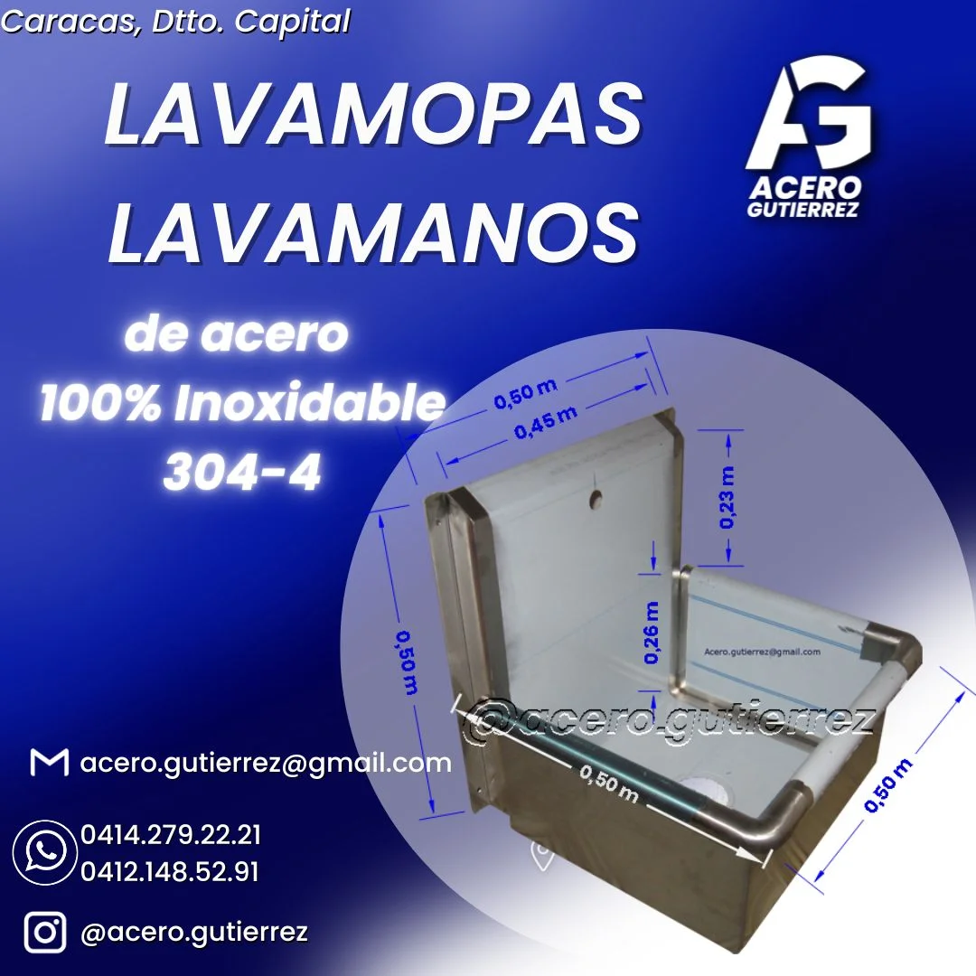 Imagen de Lavamopas / Lavamanos de acero inoxidable