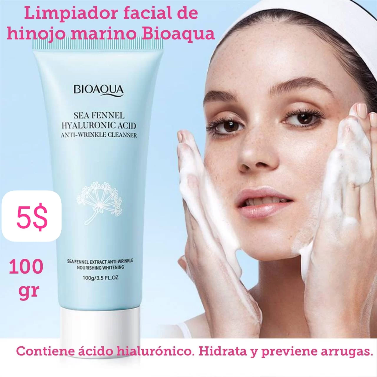 Imagen de 🌊Línea Facial de Ácido Hialurónico e Hinojo Marino BIOAQUA 