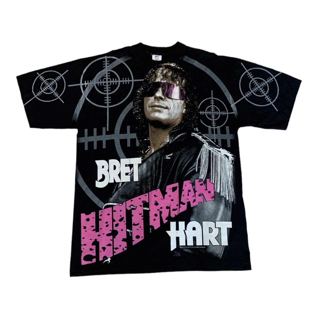 (Free Size - 2XL Aprox) WWF 1995 Bret Hart All Over Print Tee