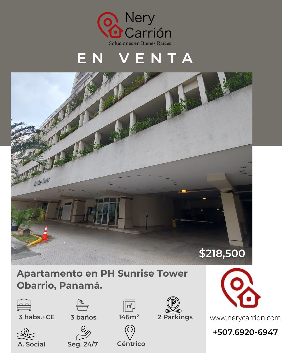 APARTAMENTO PH SUNRISE TOWER OBARRIO PANAMA